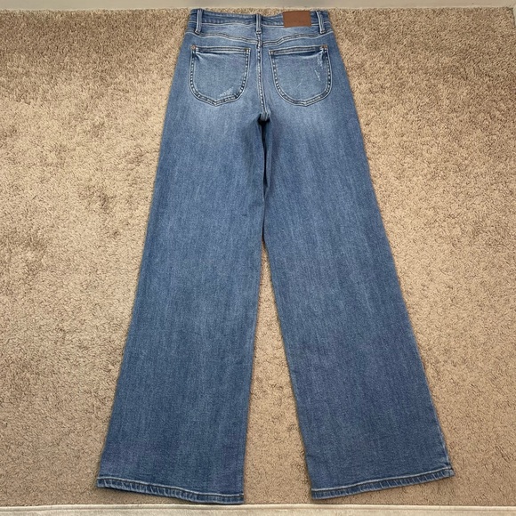 Judy Blue High Waist Wide Leg Jeans Women’s Stretch Denim Jean Pants Size 3/26 - Picture 4 of 15